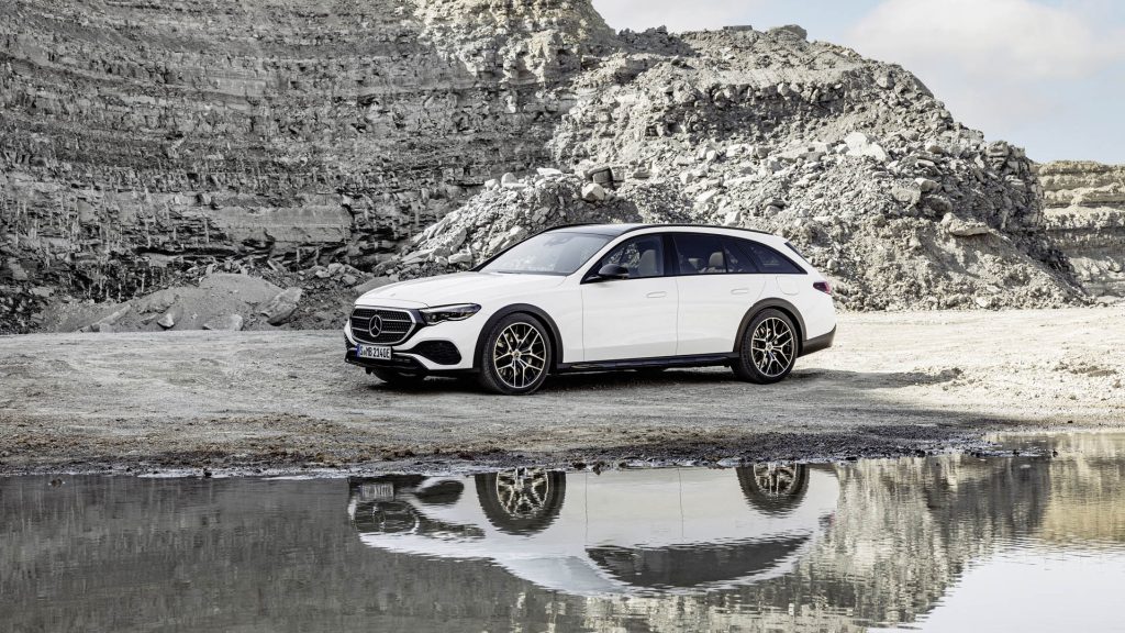 2024 MercedesBenz EClass AllTerrain Luxury wagon on rough roads