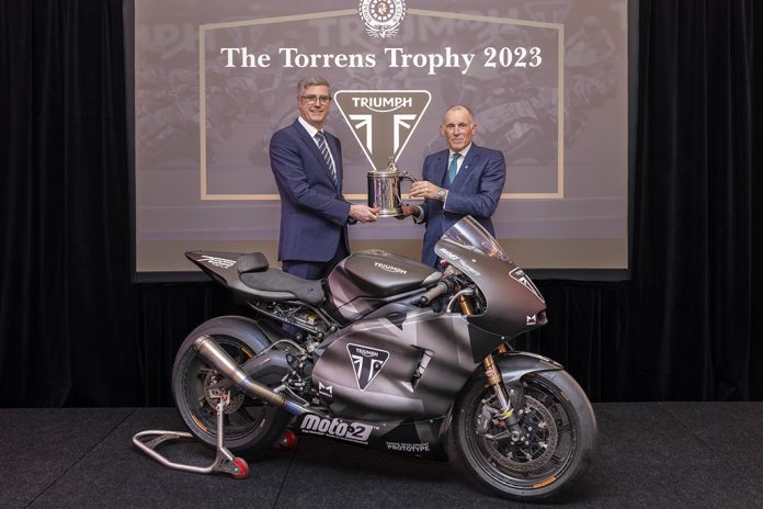 Royal Automobile Club presents Torrens Trophy to Triumph Motorcycles