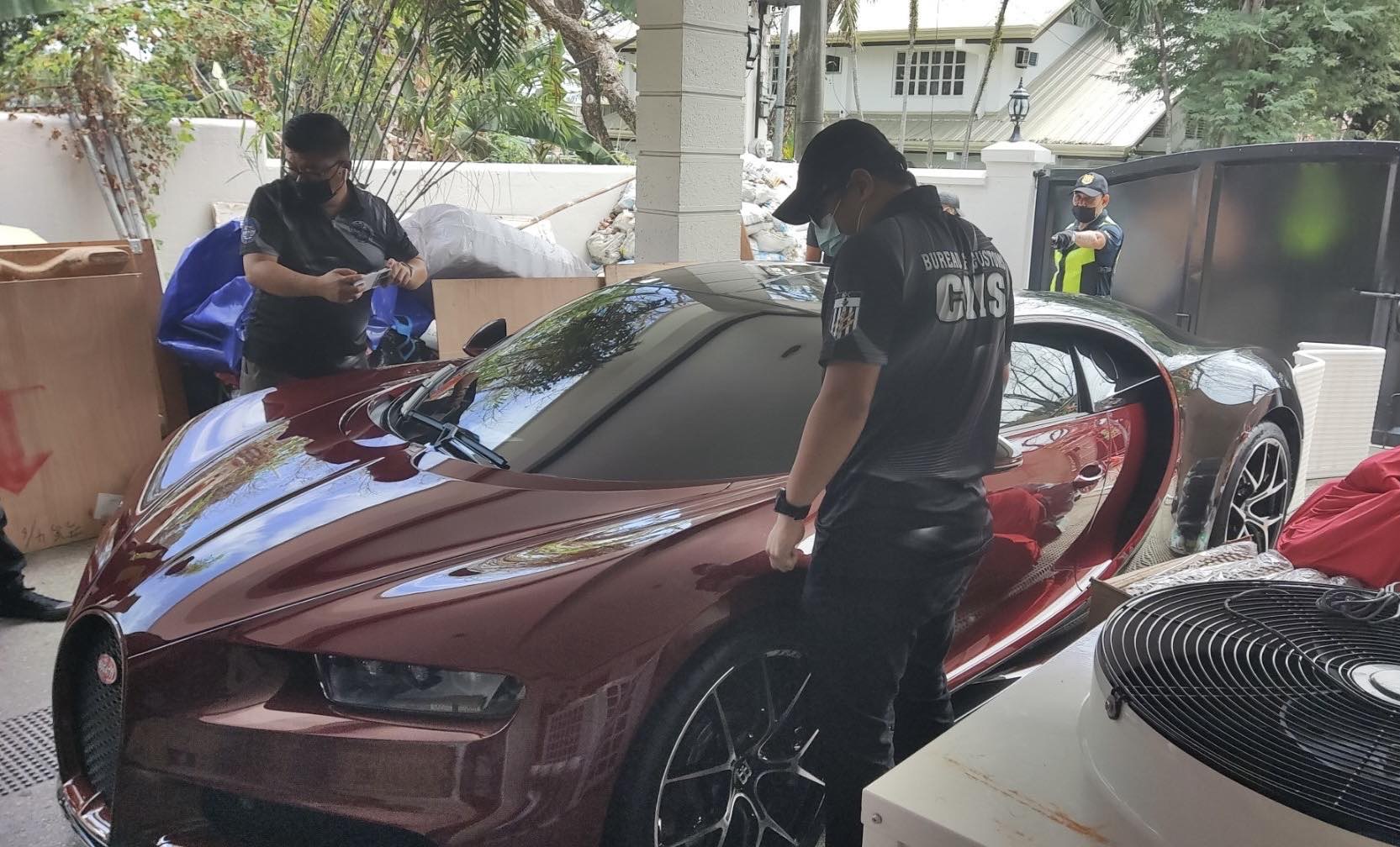 Philippines Customs Confiscates Two Smuggled Bugatti Chiron Cars without Proper Documents