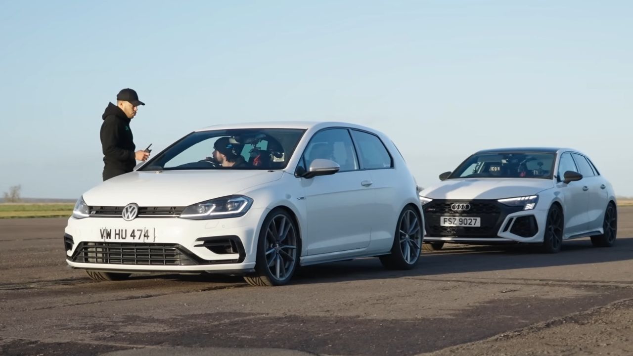 Tuned Golf R vs RS 3: Hot Hatch Showdown