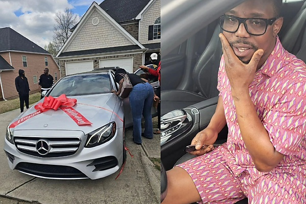 Comedian A.Y’s Sister Gift Her Husband A Mercedes-Benz E-Class As 50th Birthday Gift