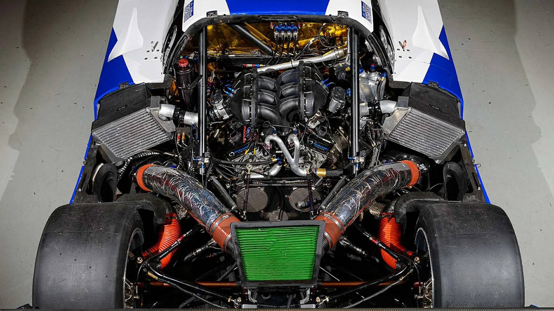 A Twin-Turbo 3.5-Liter V-6 Ford F-150 Pickup Truck Engine
