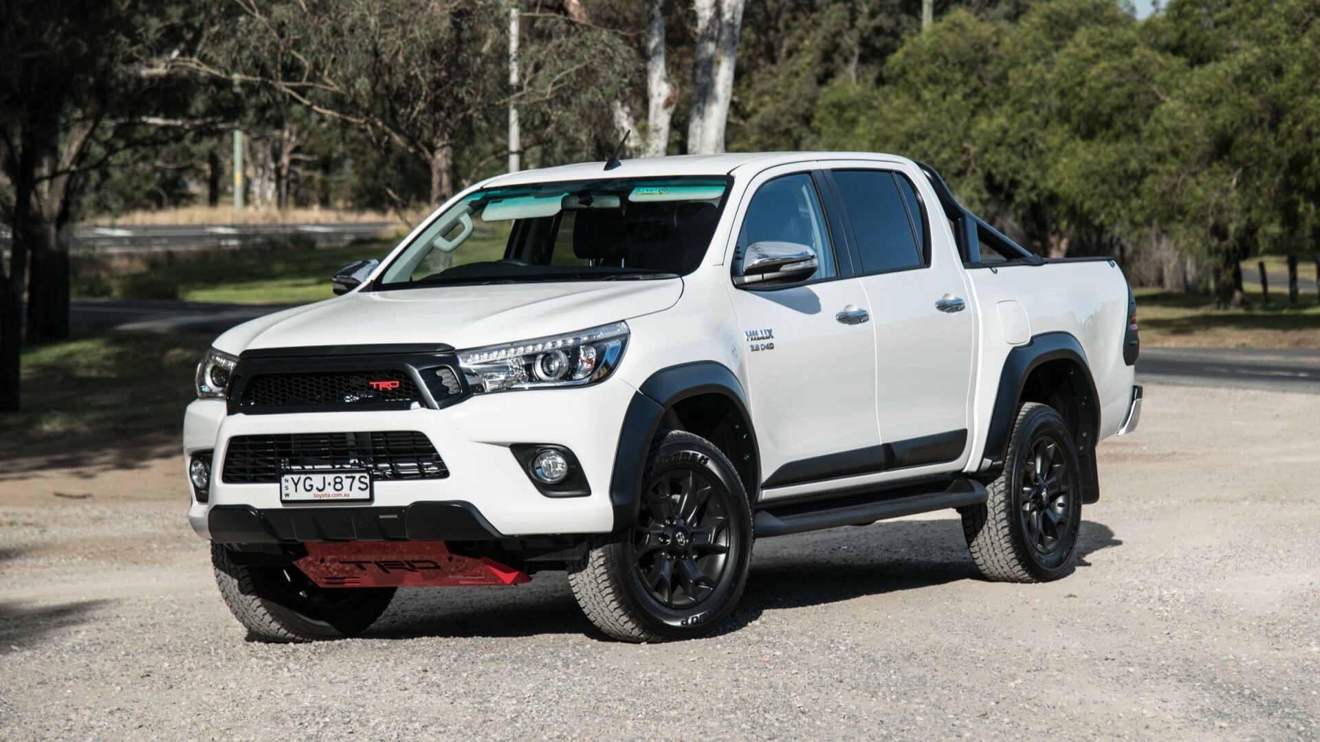 A White Toyota HiLux