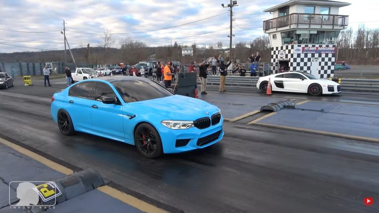 BMW M5 vs. Audi R8 Dragstrip Showdown Revealed