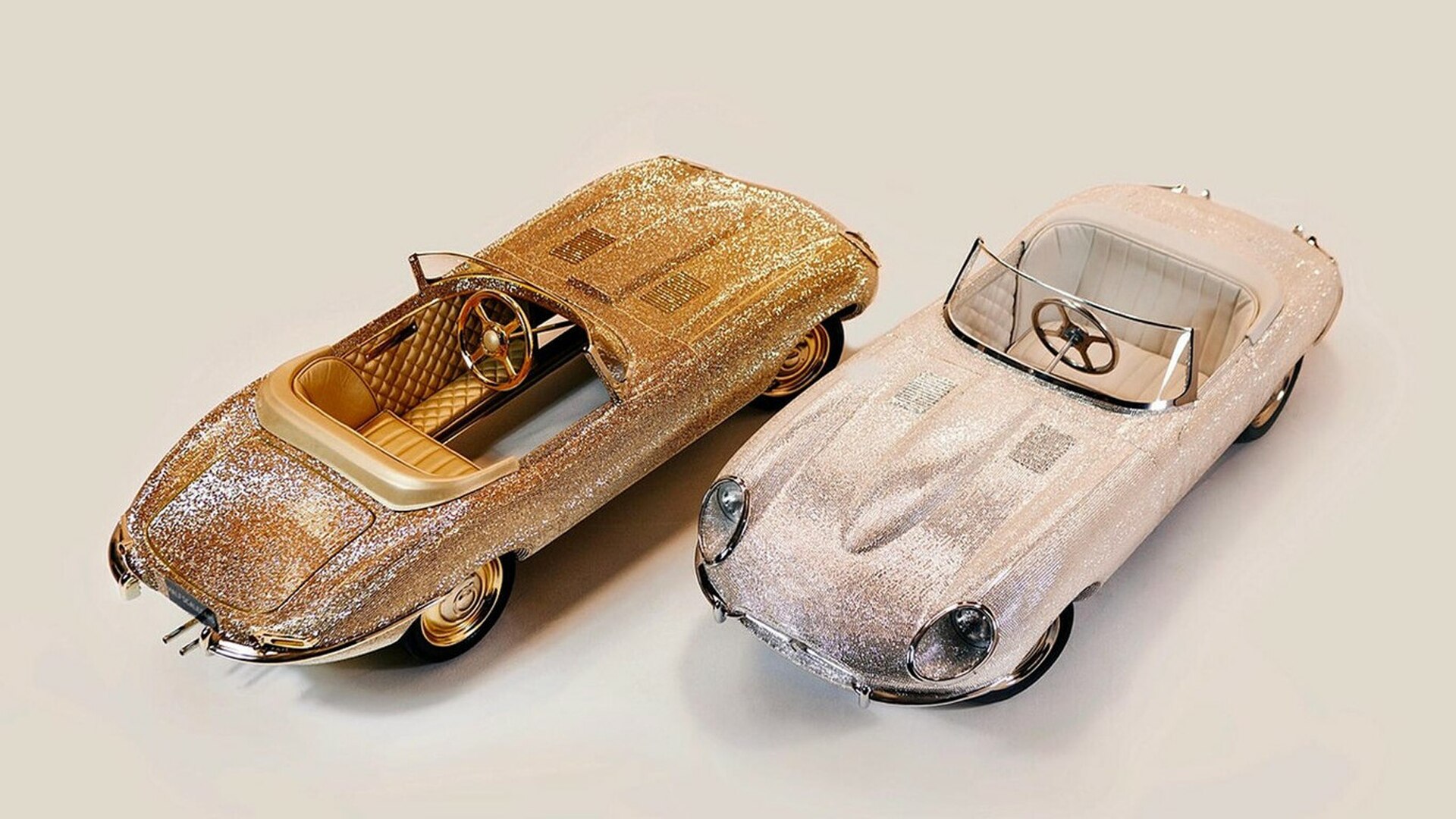 Blinged Out Beauty The Swarovski-Crystal Encrusted Jaguar E-Type Pedal Car