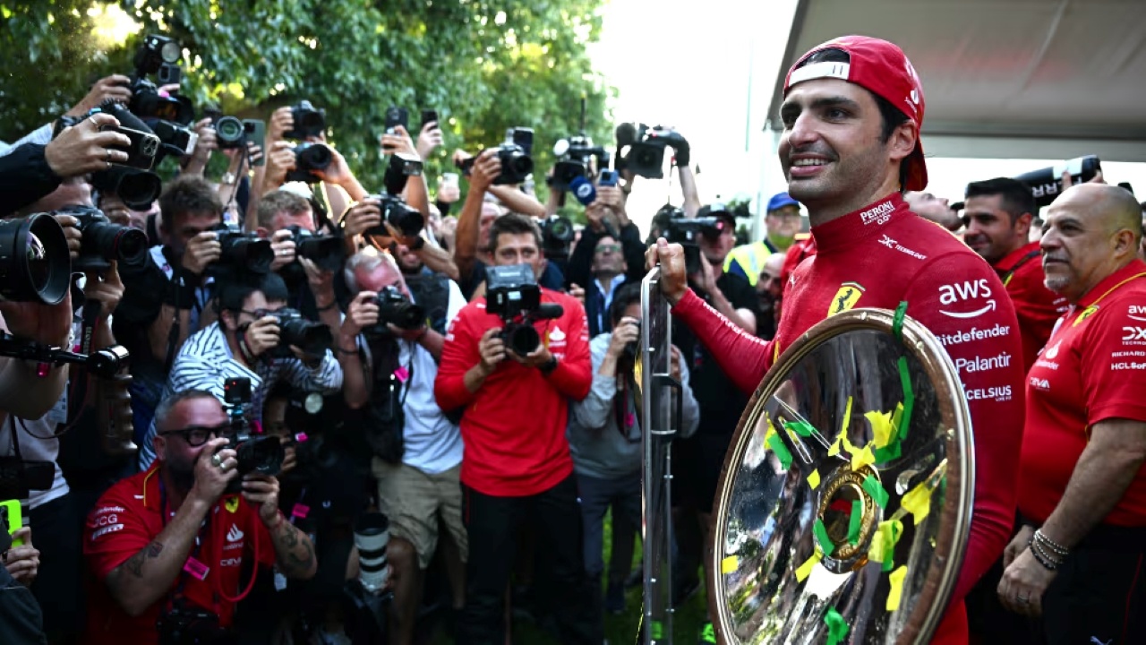 Carlos Sainz After Winning The Australian Grand Prix (Credits Formula 1)