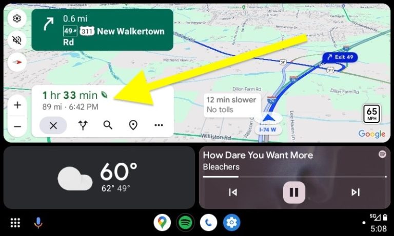 Google Maps Update Bold ETA & Parking Features for Android Auto