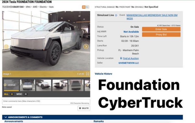 Tesla Cybertruck Auction: Porsche Dealer Makes Record Bid