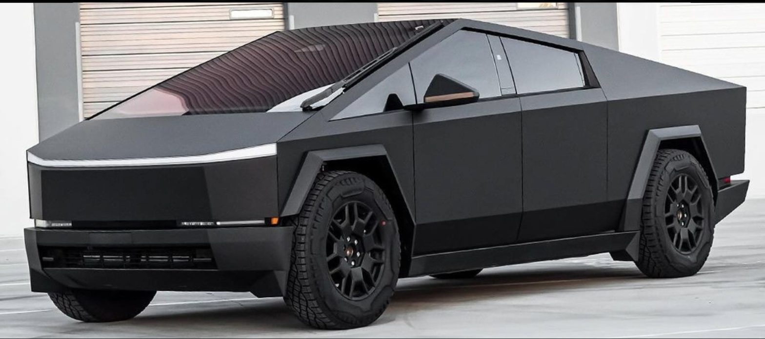 Tesla Cybertruck Customization Trends Matte Black Finish Steals The