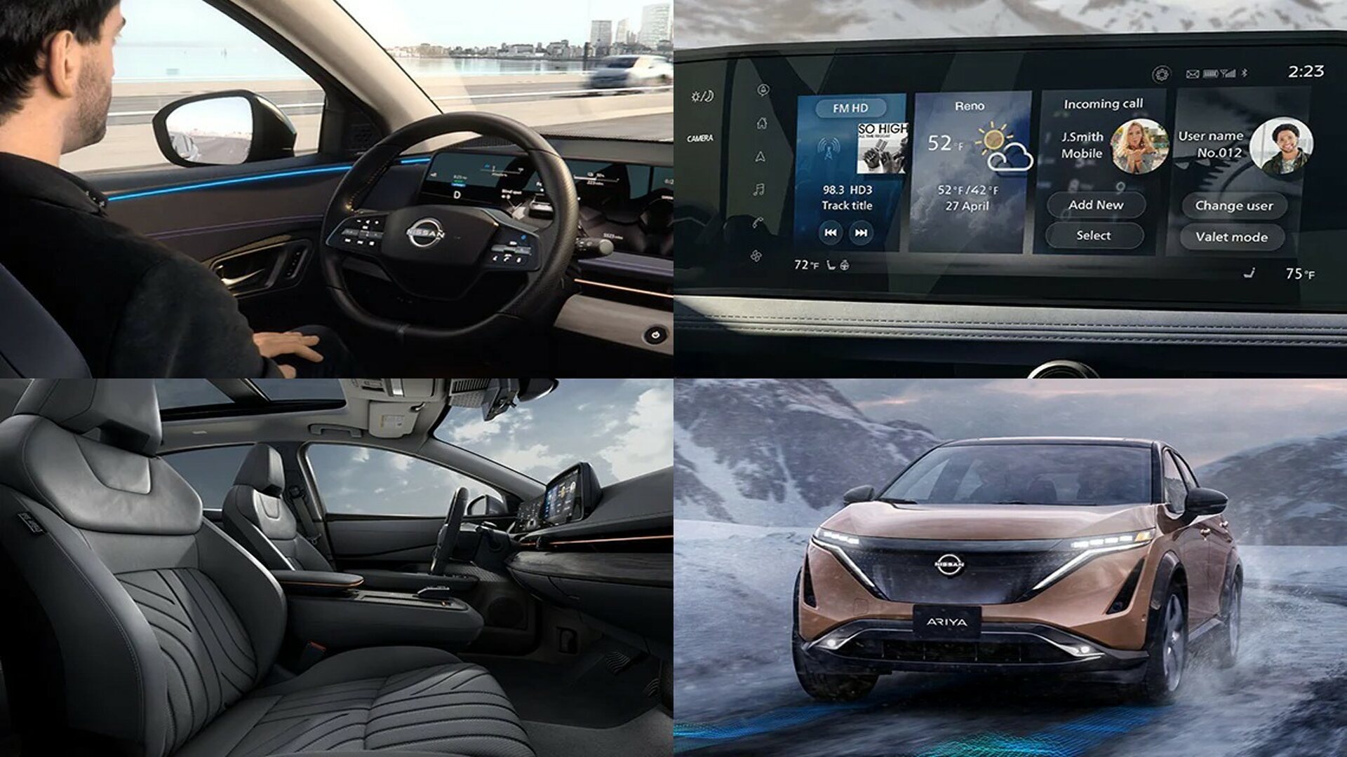 The Interior And Exterior Views Of The 2023 Nissan Ariya
