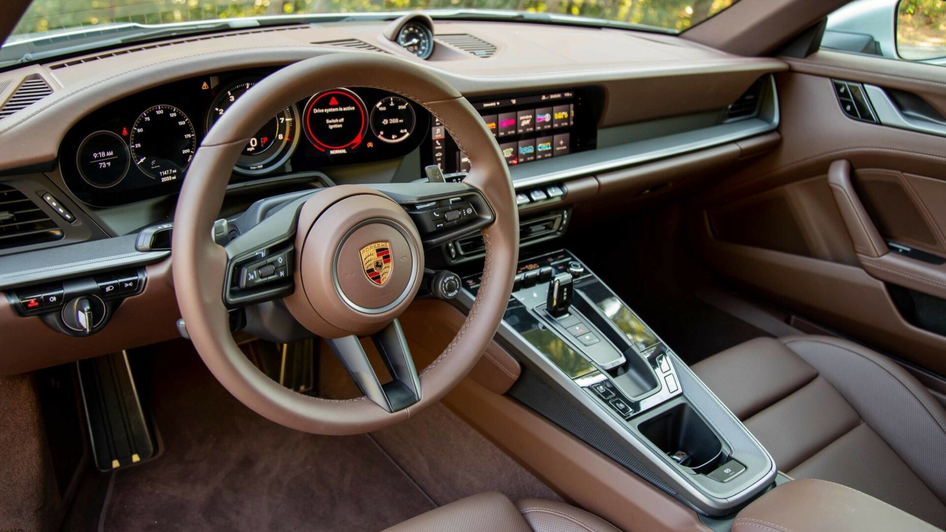 The Interior Of A 2020 Porsche 911