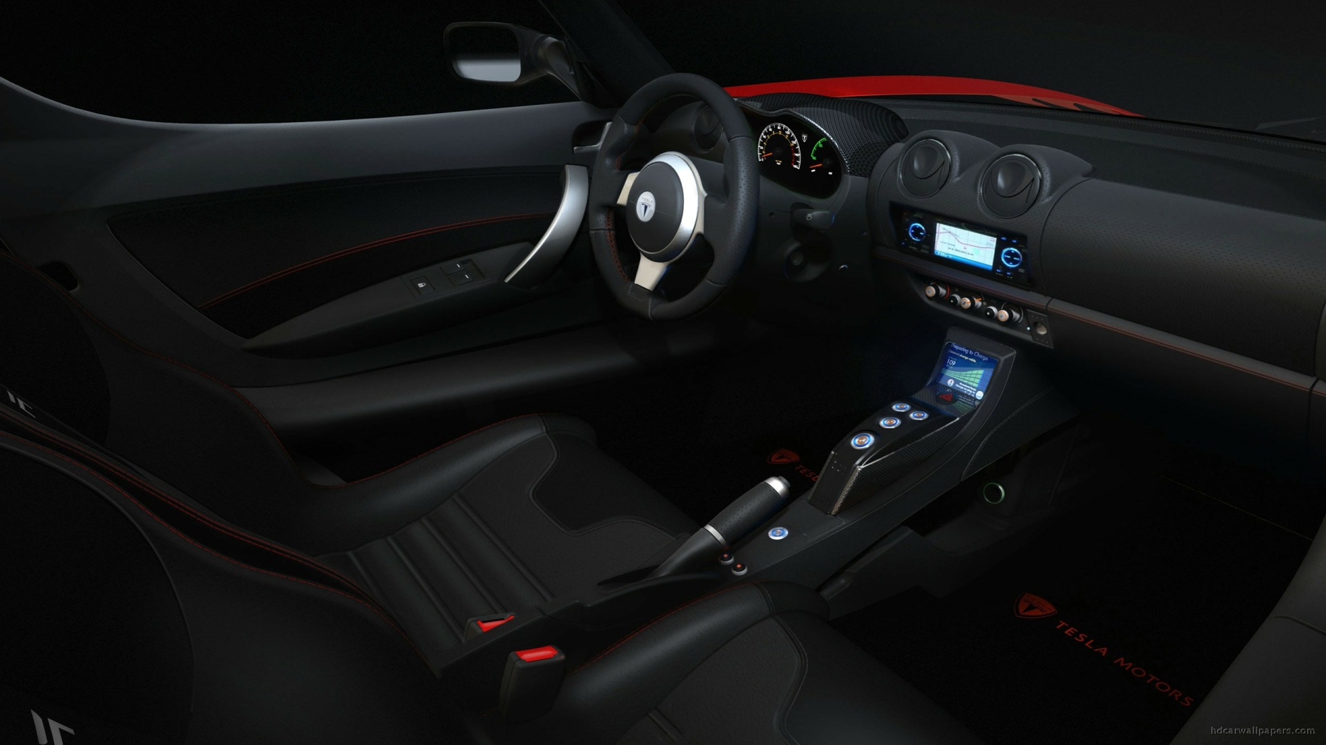 The Interior Of A Tesla Roadster Sport (Credits Tesla)