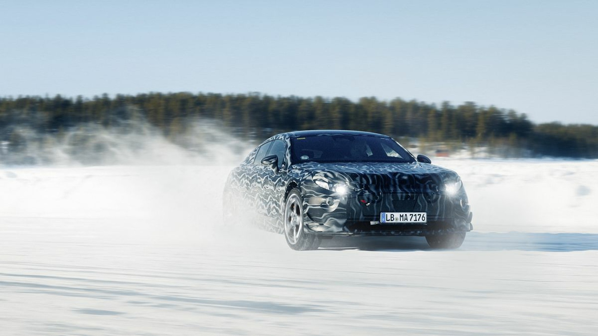 The Mercedes-AMG Being Tested In The Snow (Credits Mercedes-Benz)