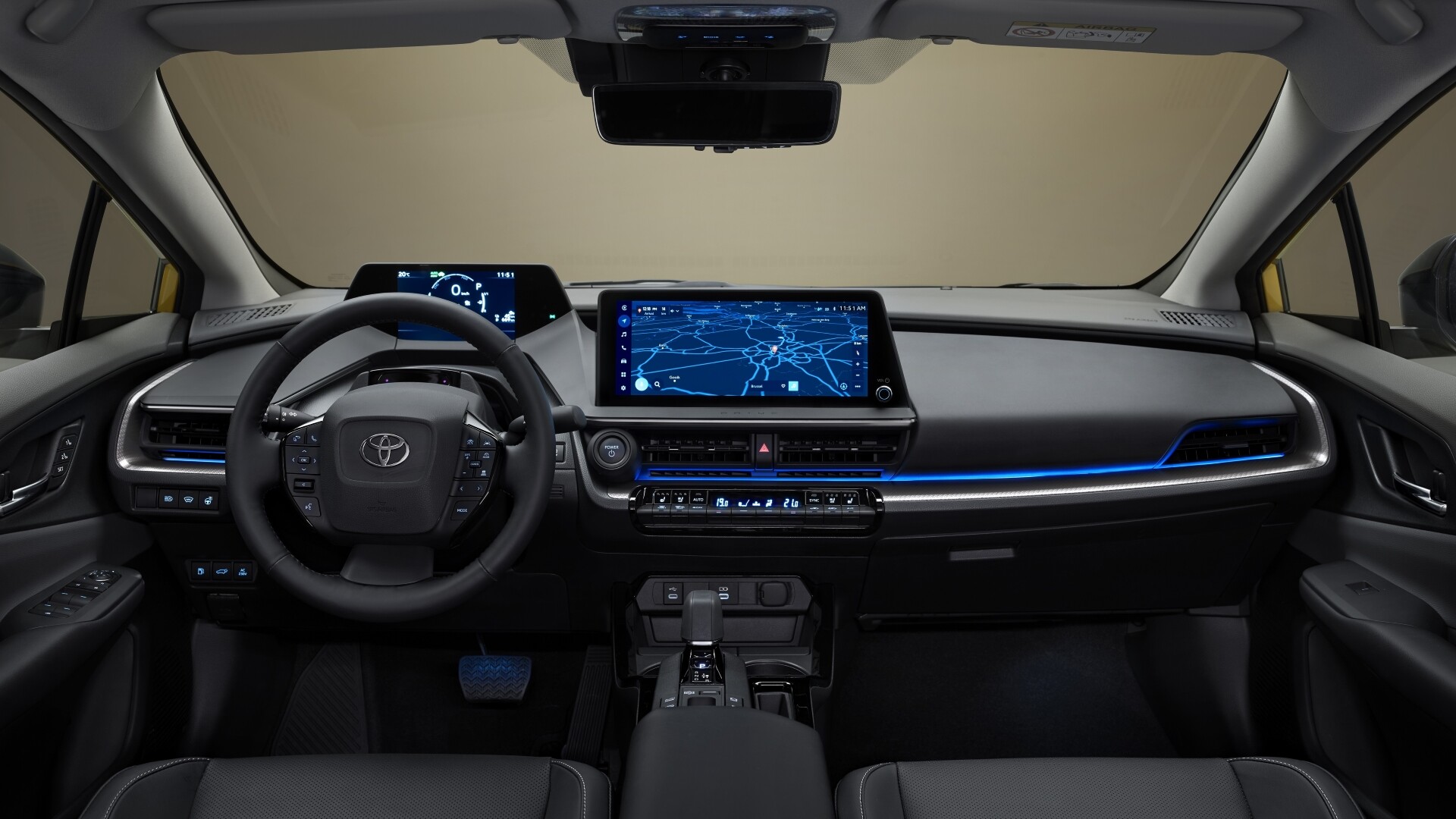 The Steering And Dashboard Of A 5th Gen Prius