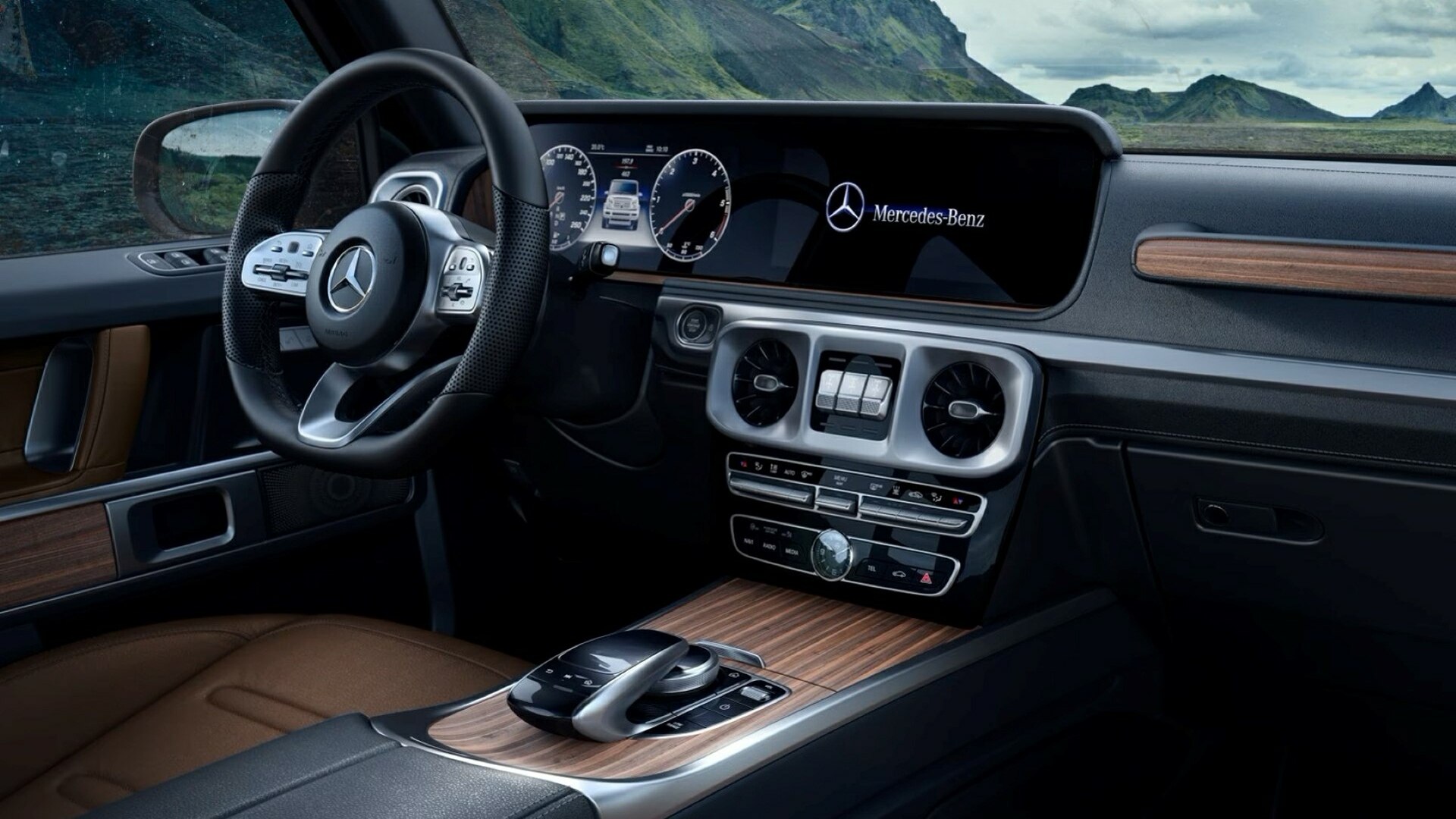 The Steering, Dashboard, And Central Console Of The Mercedes-AMG G 63 Grand Edition 