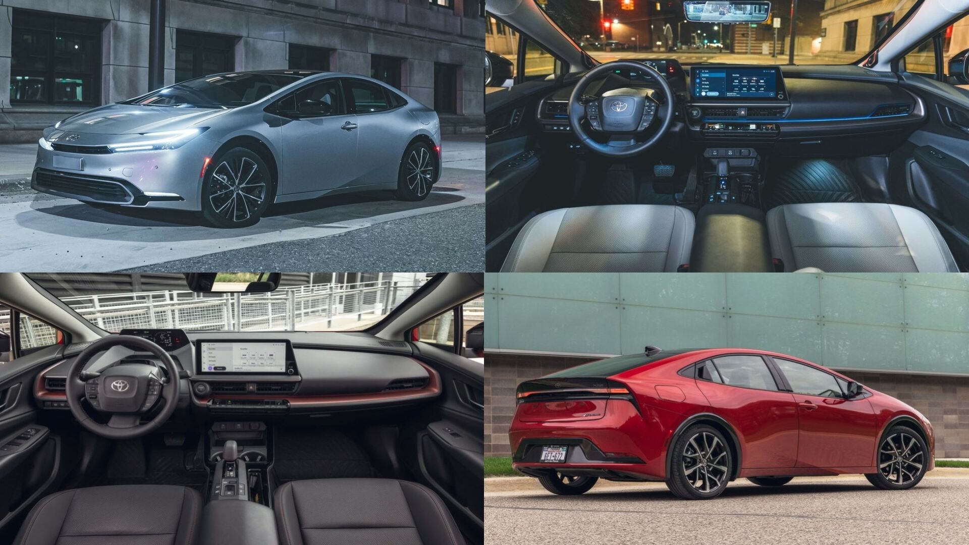 Toyota Prius Hybrid Interior And Exterior (Above) Vs Toyota Prius Prime Interior And Exterior (Below) (Credits Toyota)