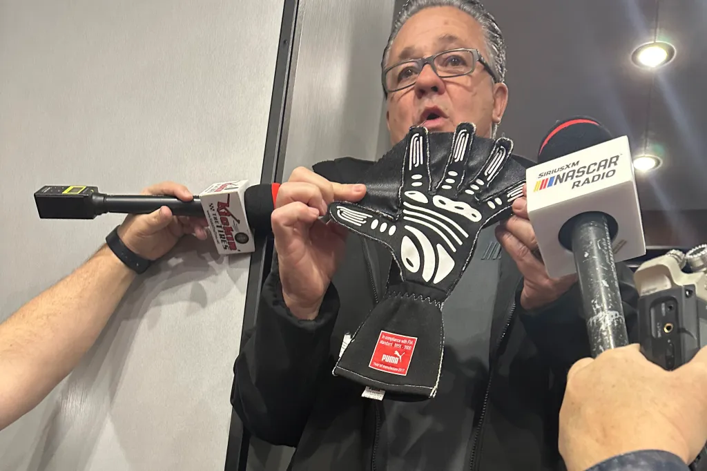 Visual Representation of Joey Logano's Unauthorized NASCAR Glove