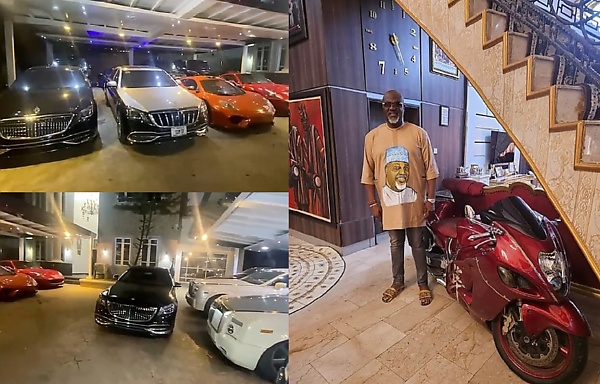 Dino Melaye Shows Off His Upgraded 15-vehicle Carport That Reportedly Cost N35 Million To Build