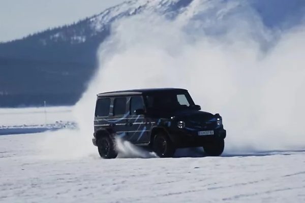 Watch Mercedes CEO Ola Kallenius Do “G-Turn”, Drift The Electric G-Class On Frozen Lake