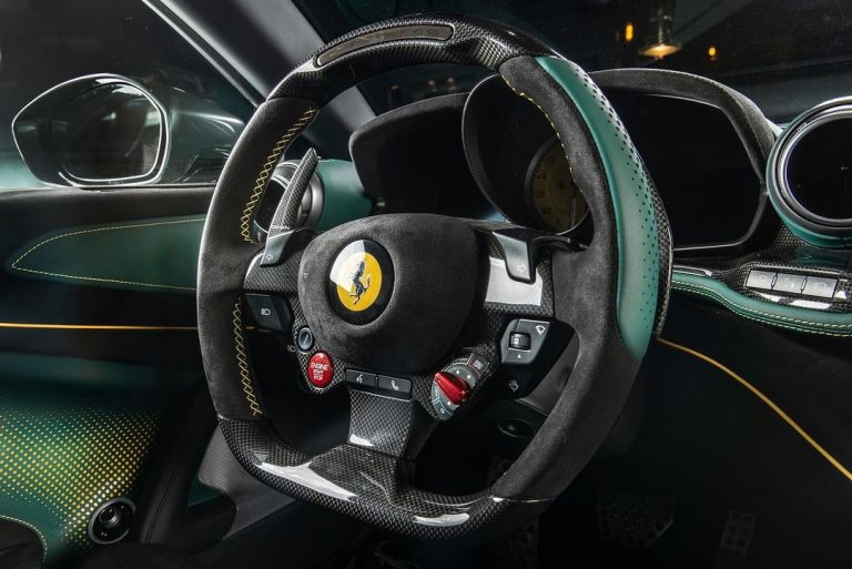 Carlex Transforms Ferrari GTC4Lusso Interior Green Suede & Leather Finish Revealed