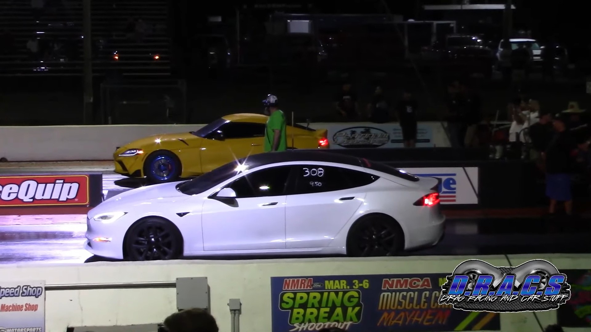 EV Dragstrip Showdown Tesla Model S Plaid Faces Challenges