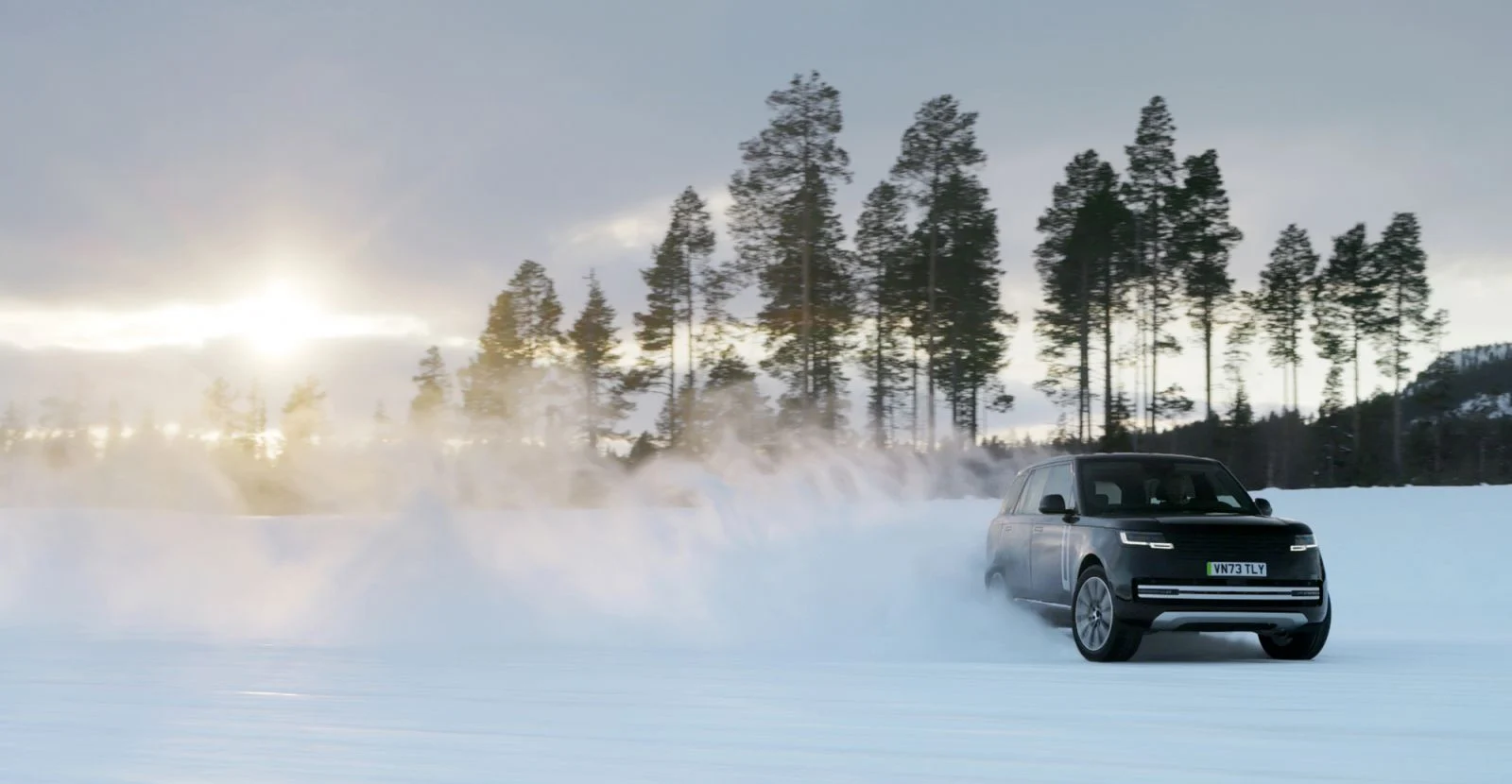 Electric Range Rover Testing on Frozen Lakes Before Launch