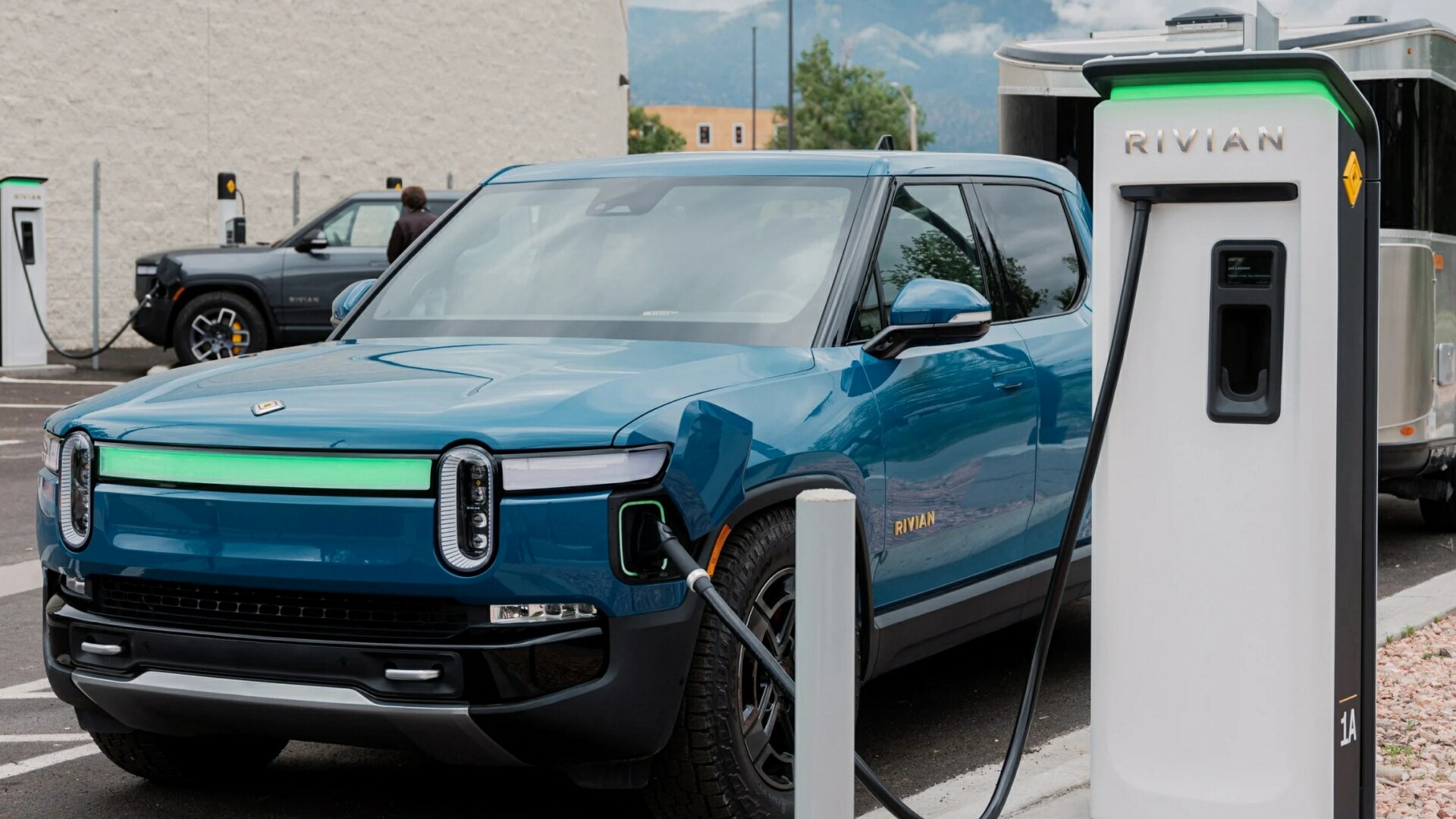 Featuring The CCS Plug And Fast Charger Of The Rivian Adventure Network (Credits Rivian)