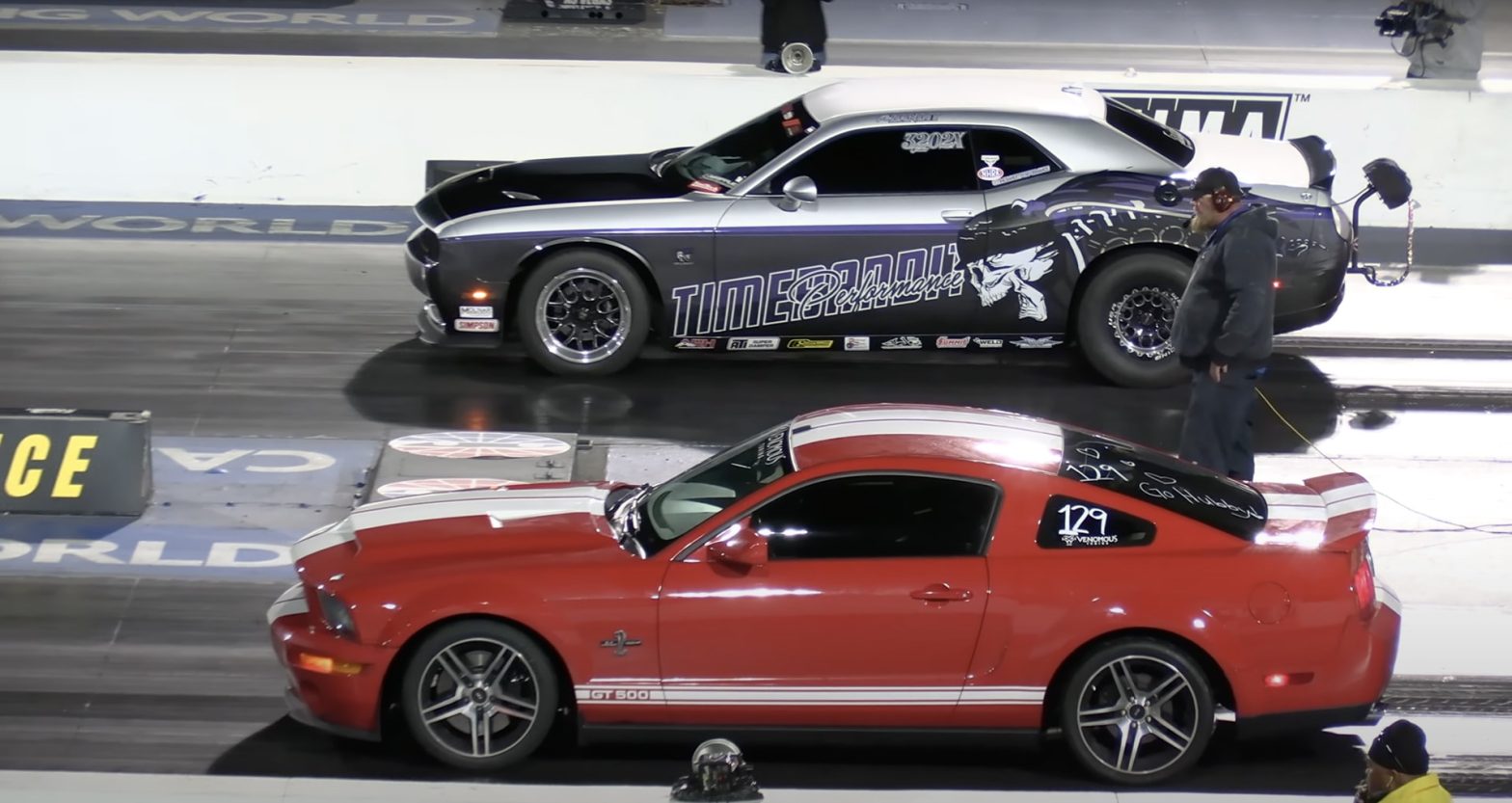 Muscle Car Drag Racing Showdown: Hellcat vs. Shelby GT500 - DAX Street