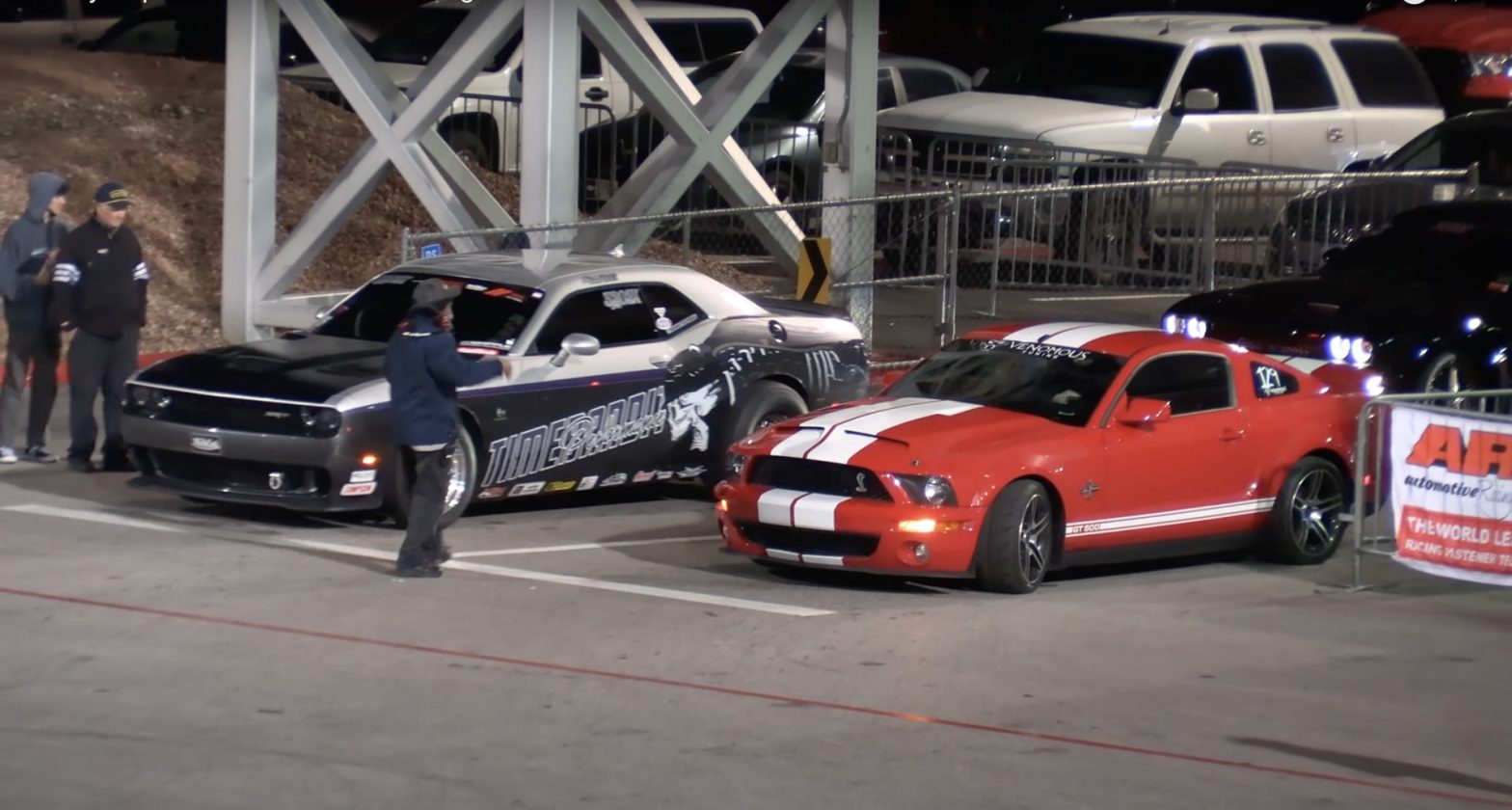 Muscle Car Drag Racing Showdown: Hellcat vs. Shelby GT500 - DAX Street