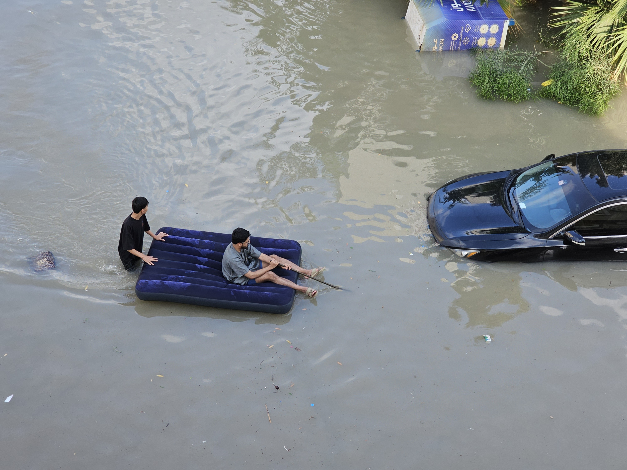 Photos Show Huge Flood as Dubai Drowns in Year's Rain, Thousands of Cars Submerged