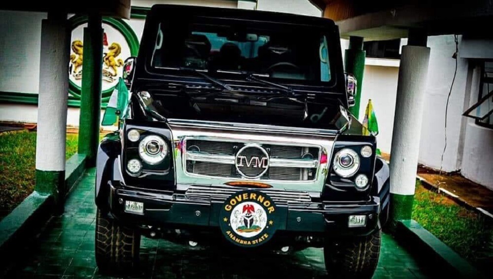 Soludo Stays True to His Promises: Drives Innoson IVM G80 SUV and Wears Akwete Attire