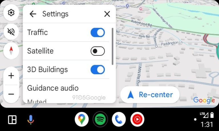 Streamlined Google Maps & Android Auto