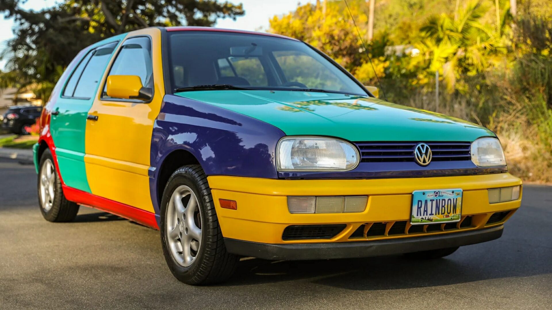 The 1996 Volkswagen Golf Harlequin Thats On Auction (Credits Bring A Trailer)