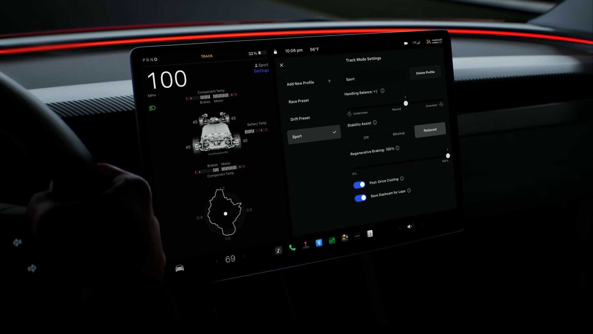 The Central Console Of The New Tesla Model 3 Performance (Credits Tesla)