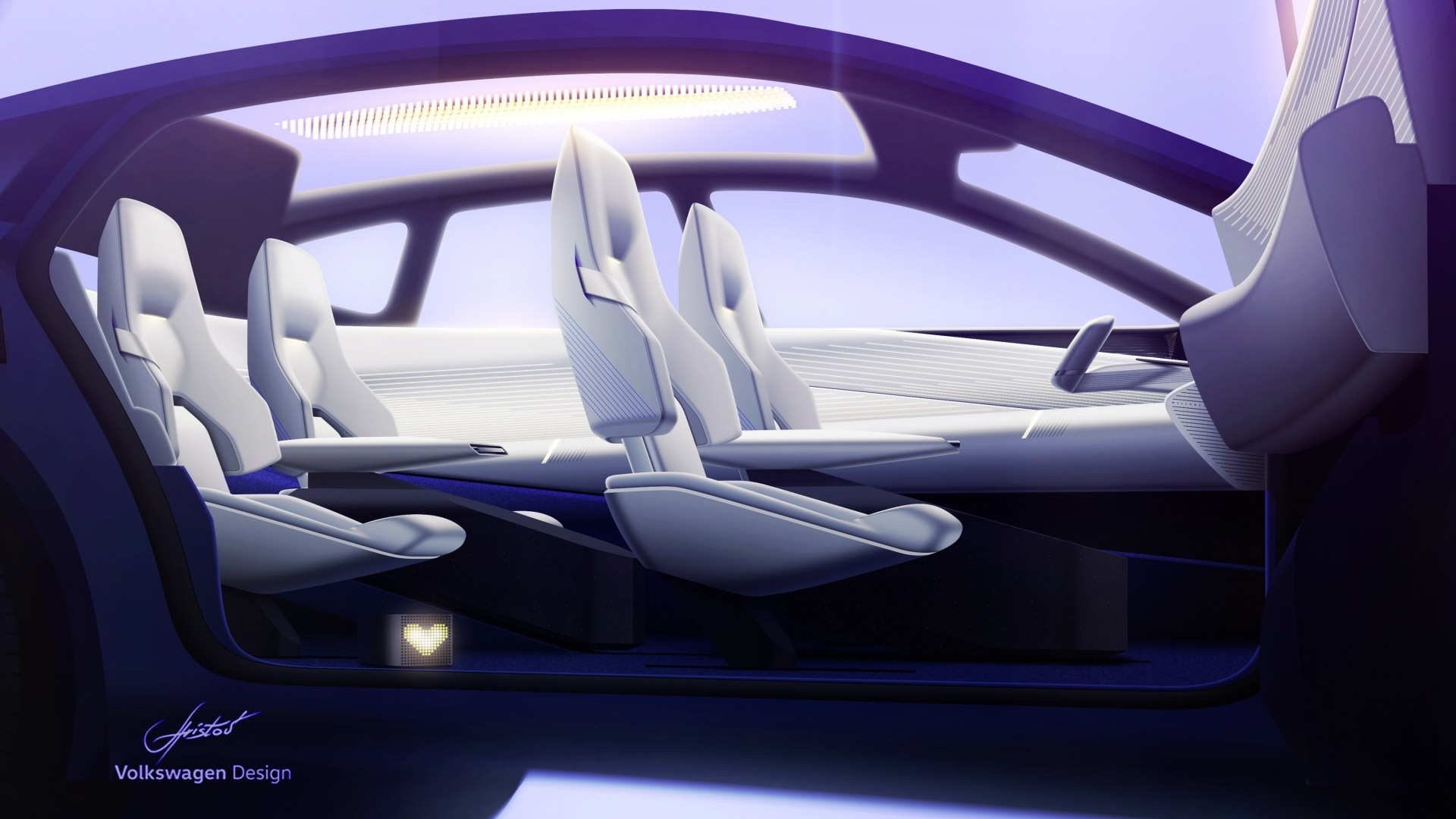 The Front And Rear Seats Of The New Volkswagen ID. CODE SUV Concept (Credits: Volkswagen Newsroom)