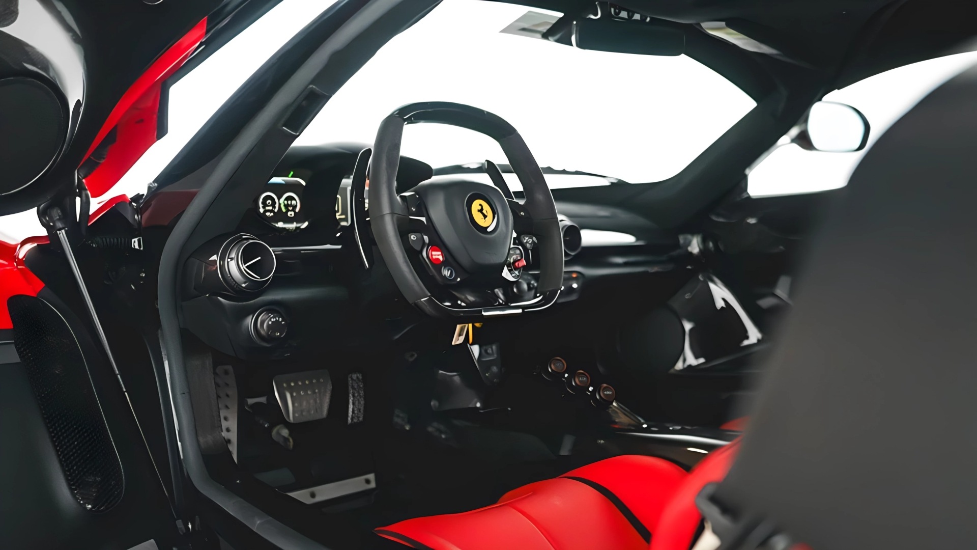 The Interior, Steering, And Dashboard Of A 2014 Ferrari La Ferrari Prototype (Credits SBX)