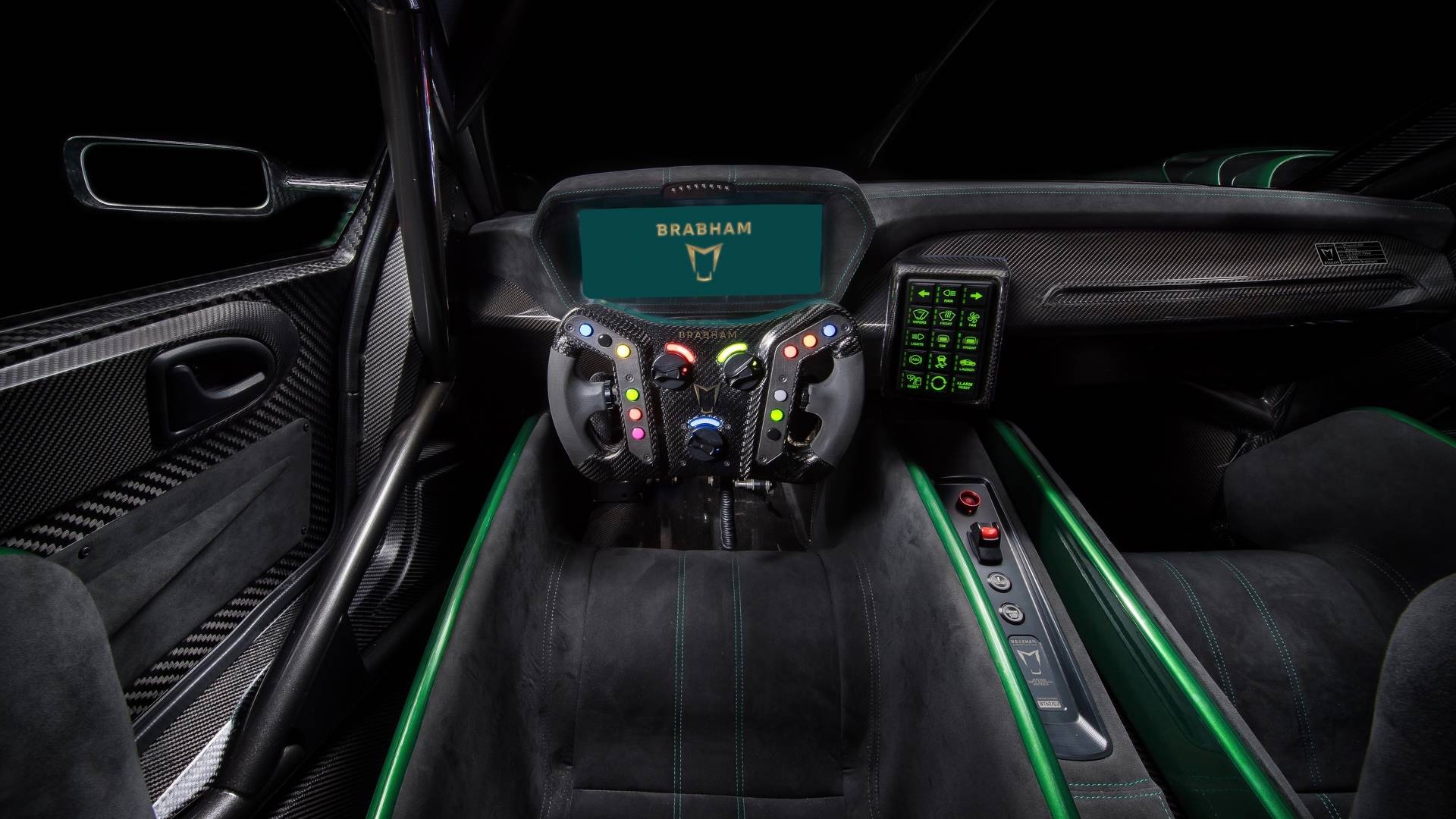 The Interior, Steering And Dashboard Of A Brabham BT62 (Credits TopGear)