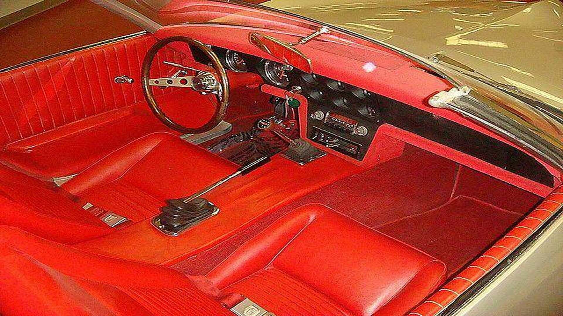 The Interior, Steering, And Dashboard Of The 1964 Pontiac Banshee Prototype XP-833 Coupe Thats On Auction
