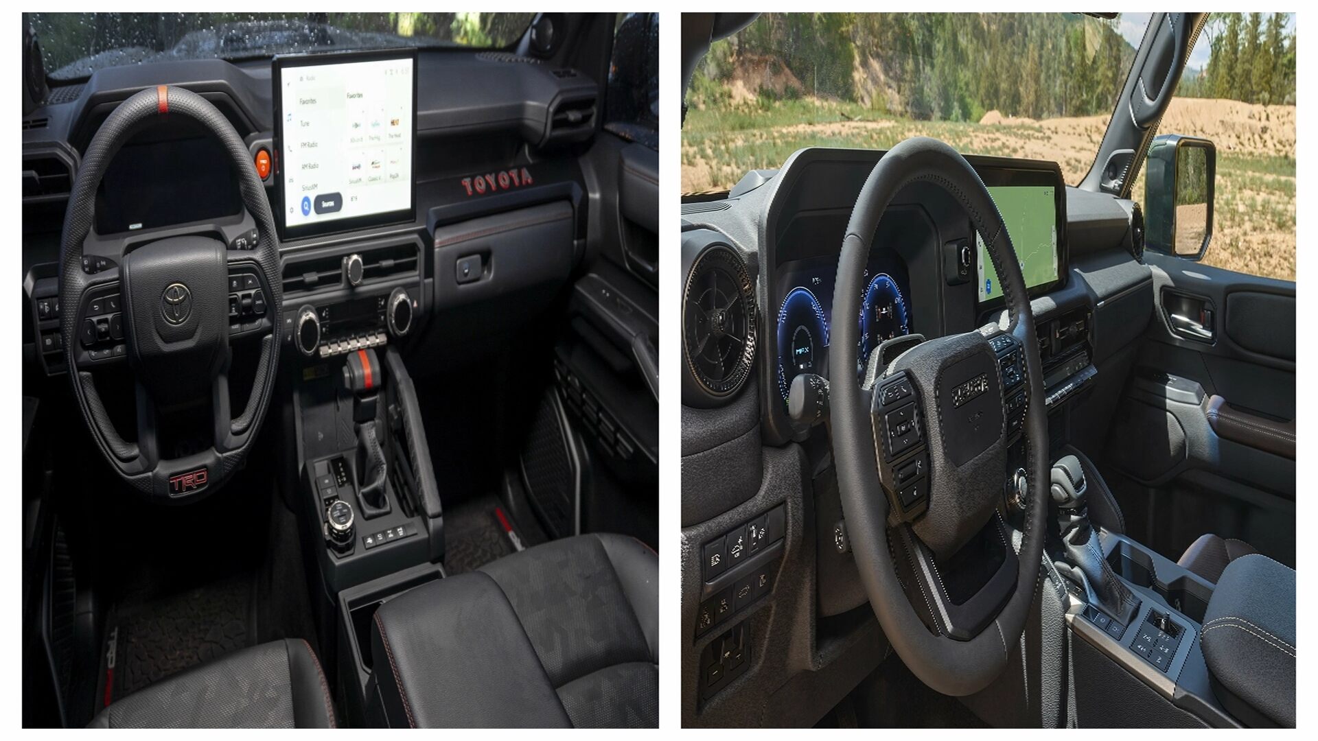 The Interiors Of The 2025 Toyota 4Runner (Left) And 2024 Toyota Land Cruiser (Right) Toyota 4Runner (Credits Toyota USA Newsroom)