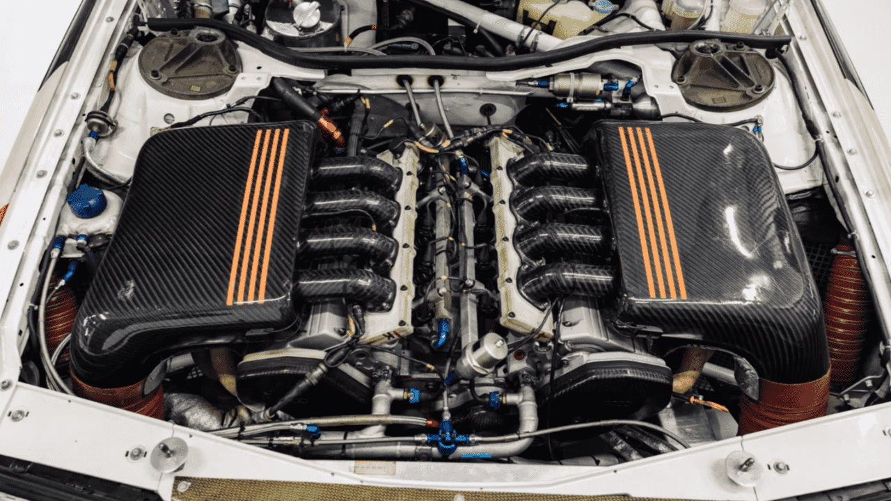 The Restored V-8 4.2-Litre Engine Inside The1991 Audi V8 Quattro DTM (Credits RM Sotheby's )