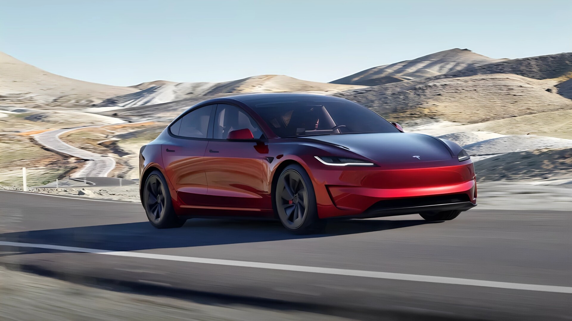 The Side Profile Of The Updated Tesla Model 3 Performance (Credits Tesla)