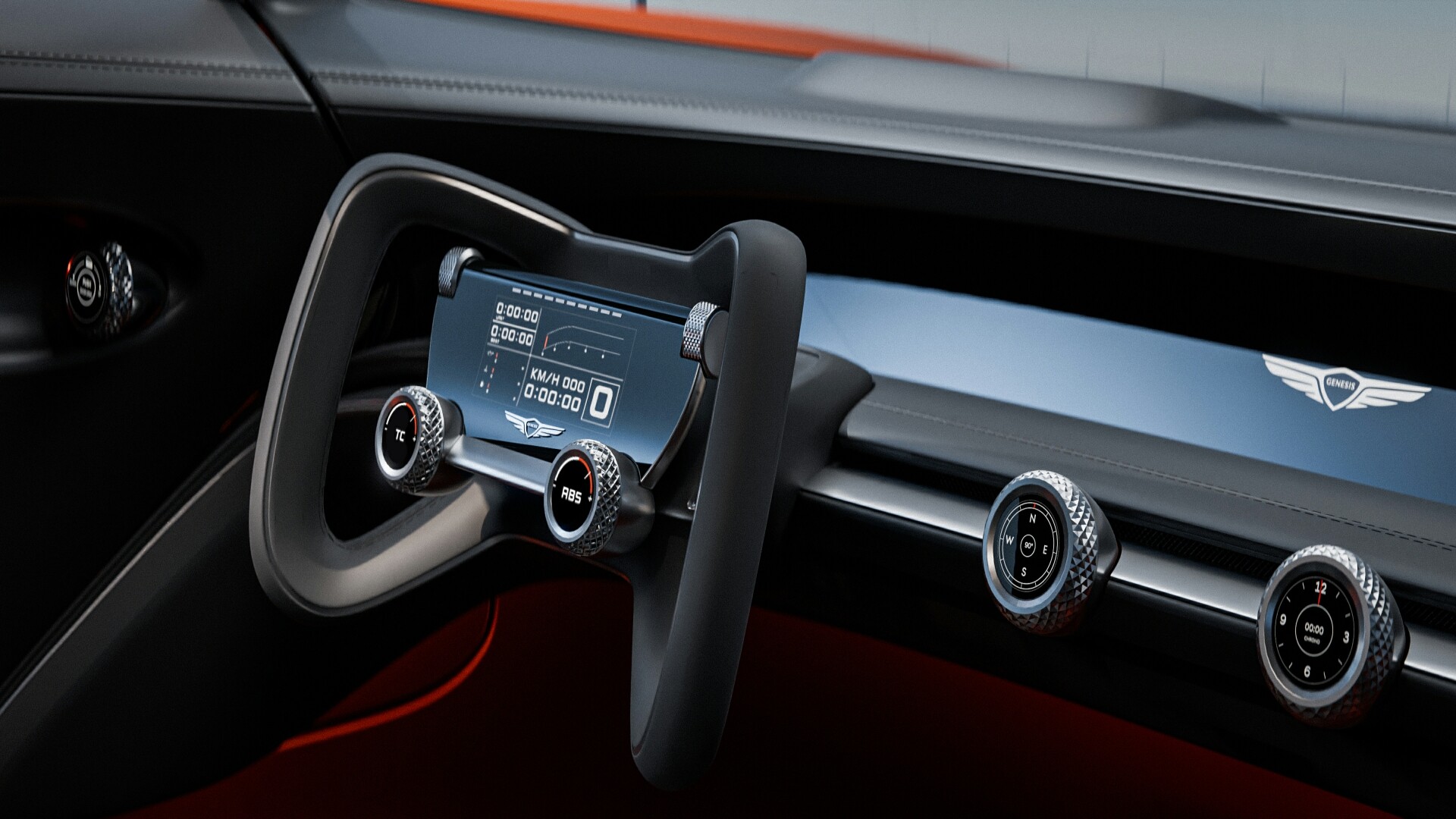 The Steering And Dashboard, Of A X Gran Berlinetta Concept (Credits Genesis USA Newsroom)