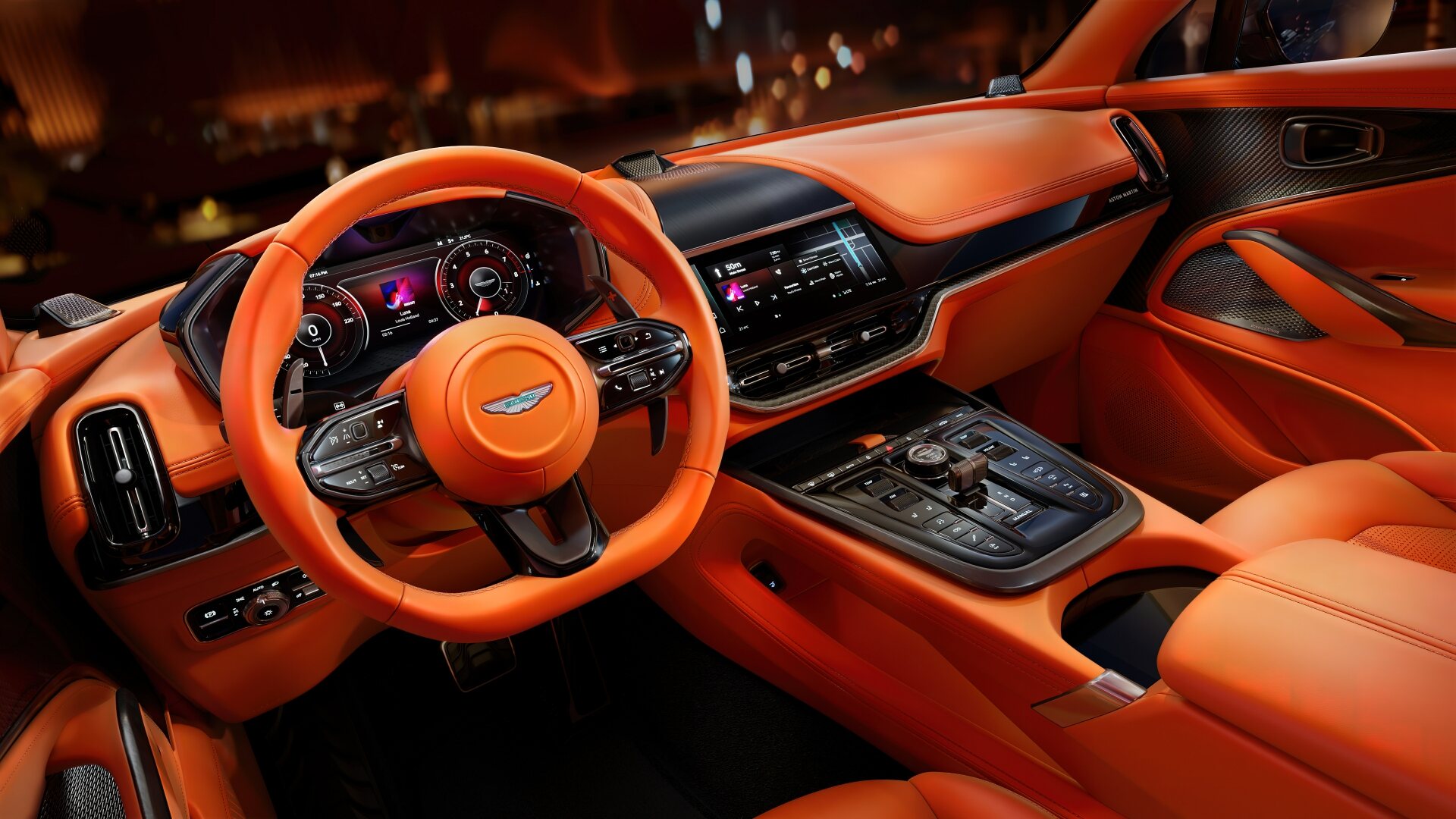 The Steering, Dashboard, And Central Console Of A Aston Martin DBX707 (Credits Aston Martin Pressroom)