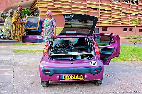 Lagos Receives Peugeot 107 Driven By Pelumi Nubi From London To Lagos – To Be Displayed At Museum