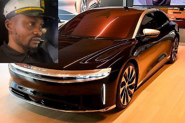 Actor Jigan Baba Oja Checks Out Lucid Air In U.S, Hopes To Buy The $70,000 Ultra-luxury Electric Sedan