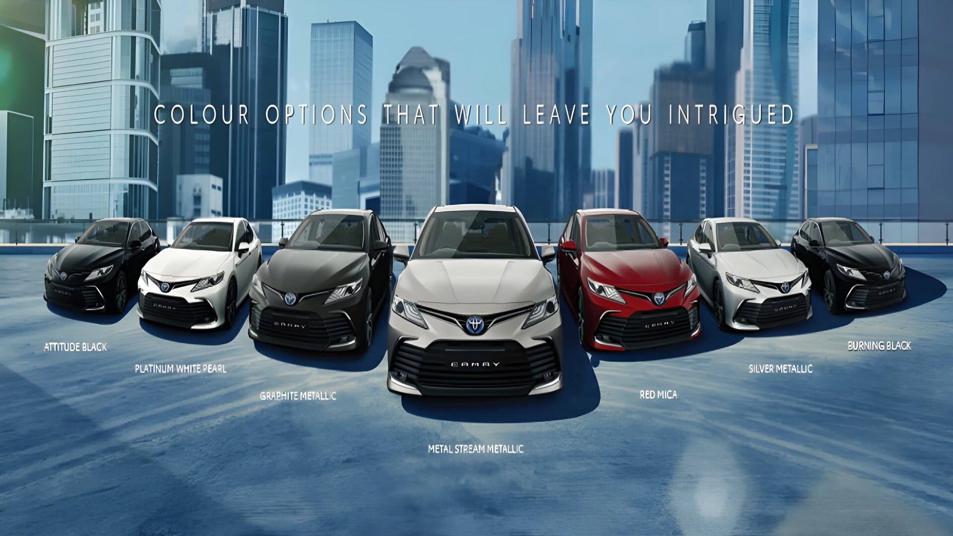 Different Color Options Available For The Toyota Camry Hybrid (Credits Toyota)