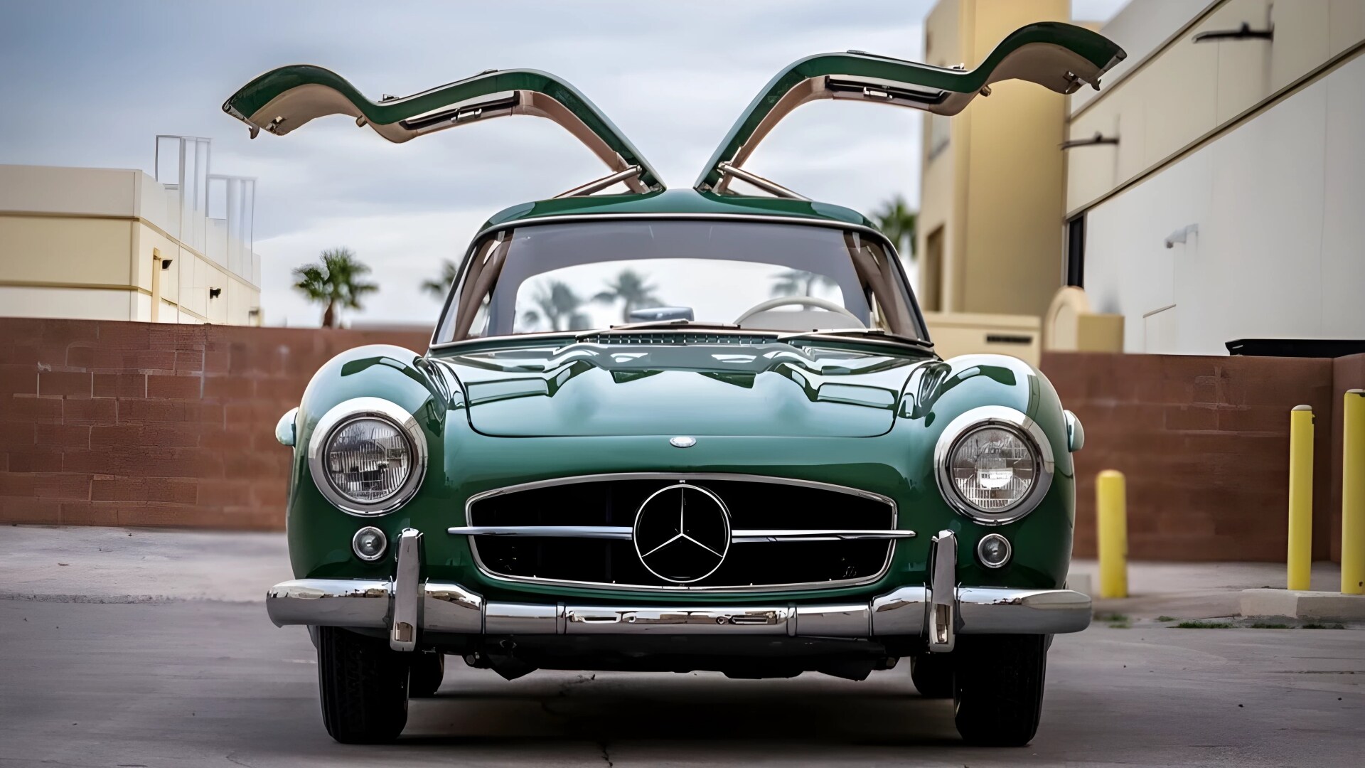 The Front Profile Of The 1955 Mercedes-Benz 300SL Gullwing