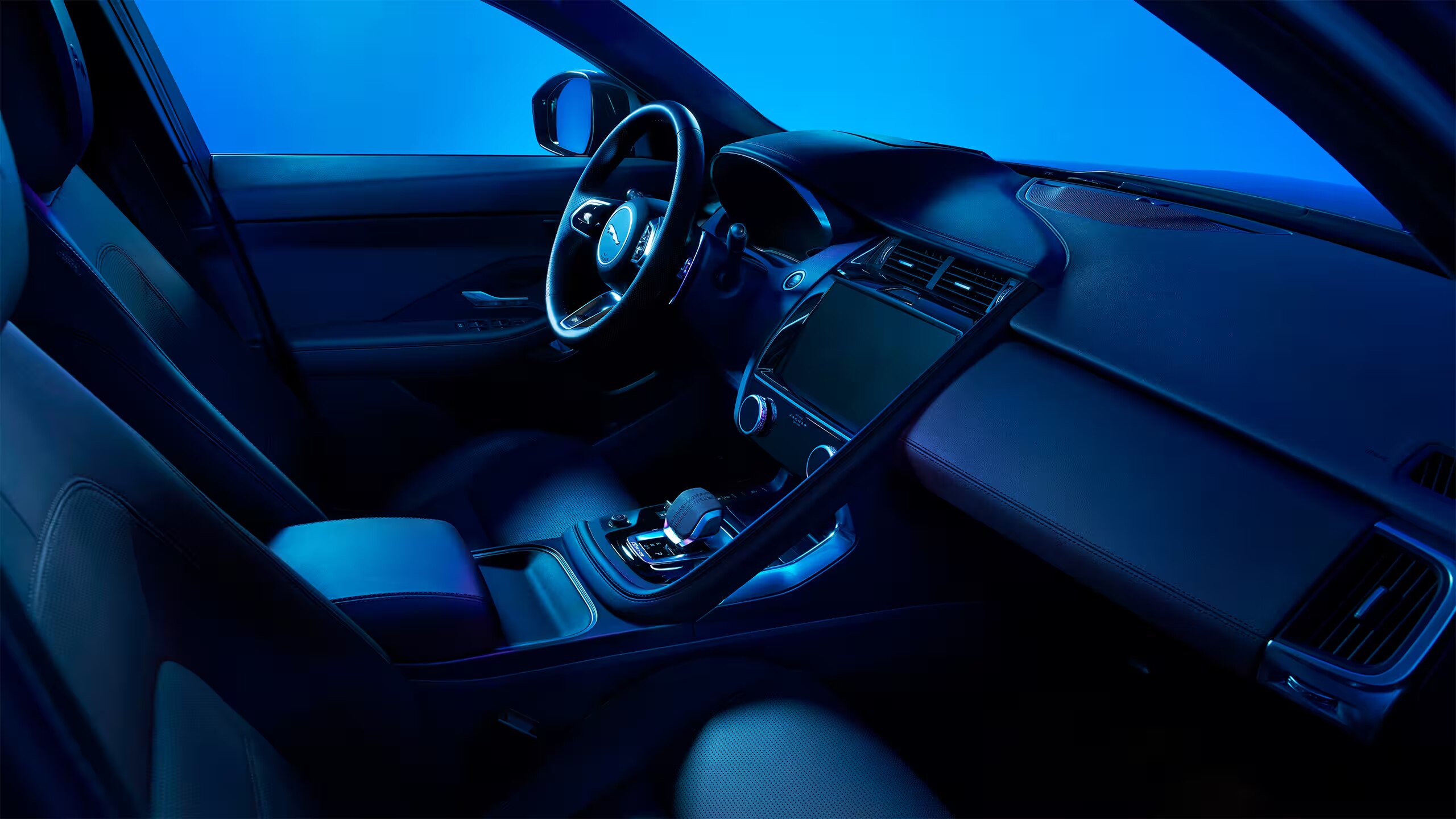 The Interior, Steering, And Central Console Of A Jaguar E-Pace (Credits Jaguar)