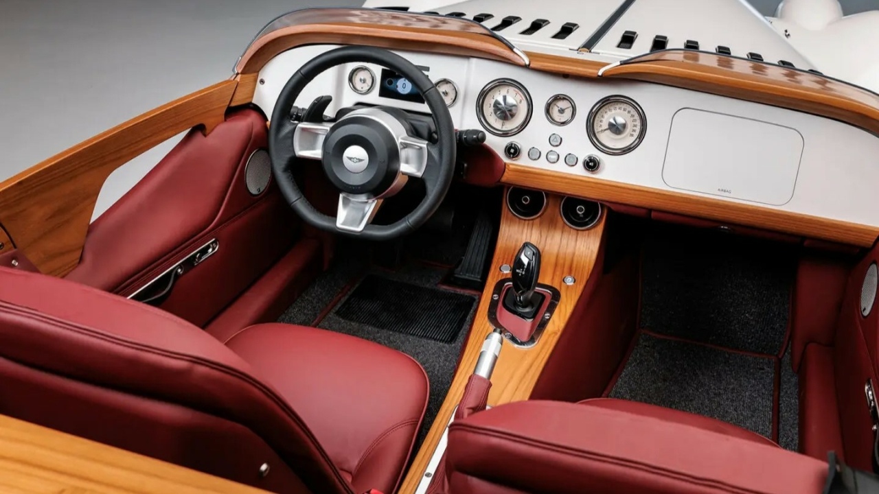 The Interior, Steering, Dashboard, And Center Console Of The Morgan Midsummer