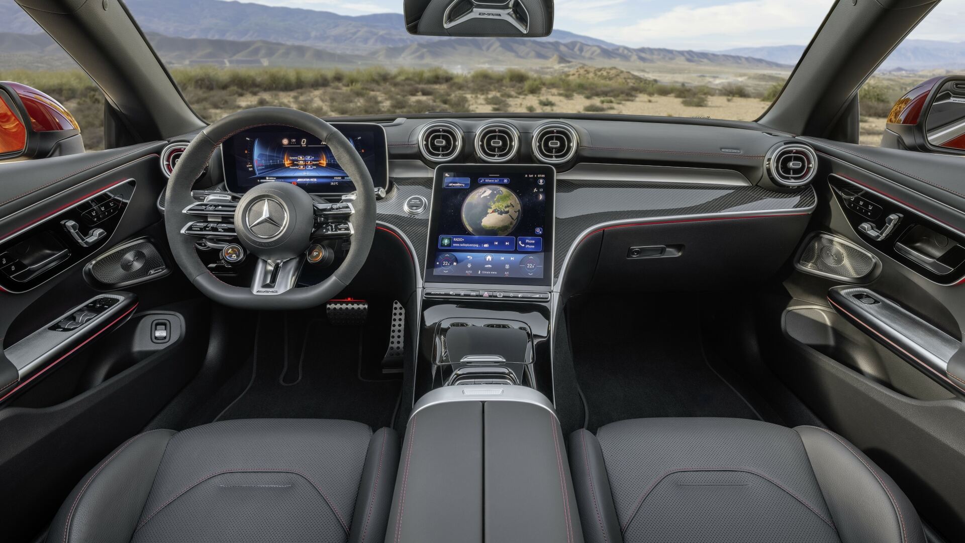 The Interior, Steering, Dashboard, And Central Console Of A Mercedes-AMG CLE 53 4MATIC+ Cabriolet (Credits Mercedes-Benz USA Online Newsroom)